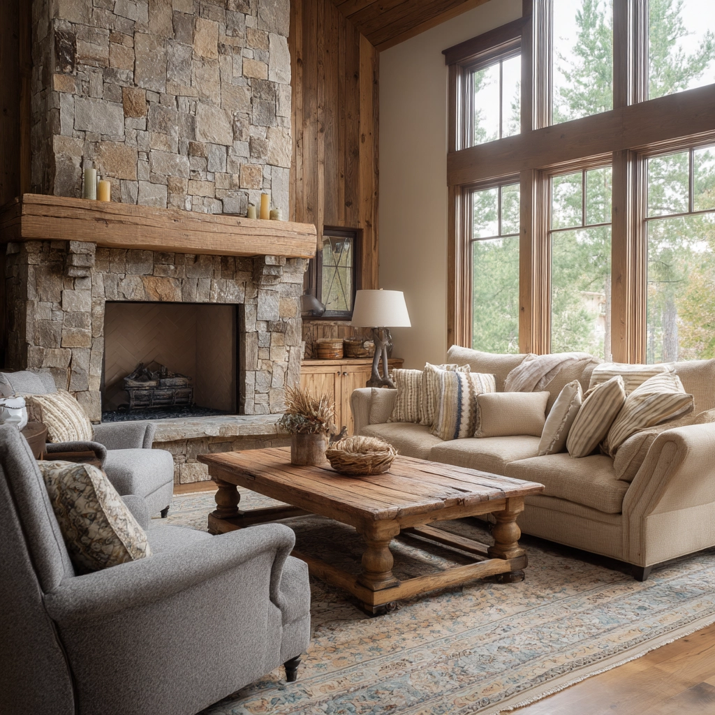rustic living room 46
