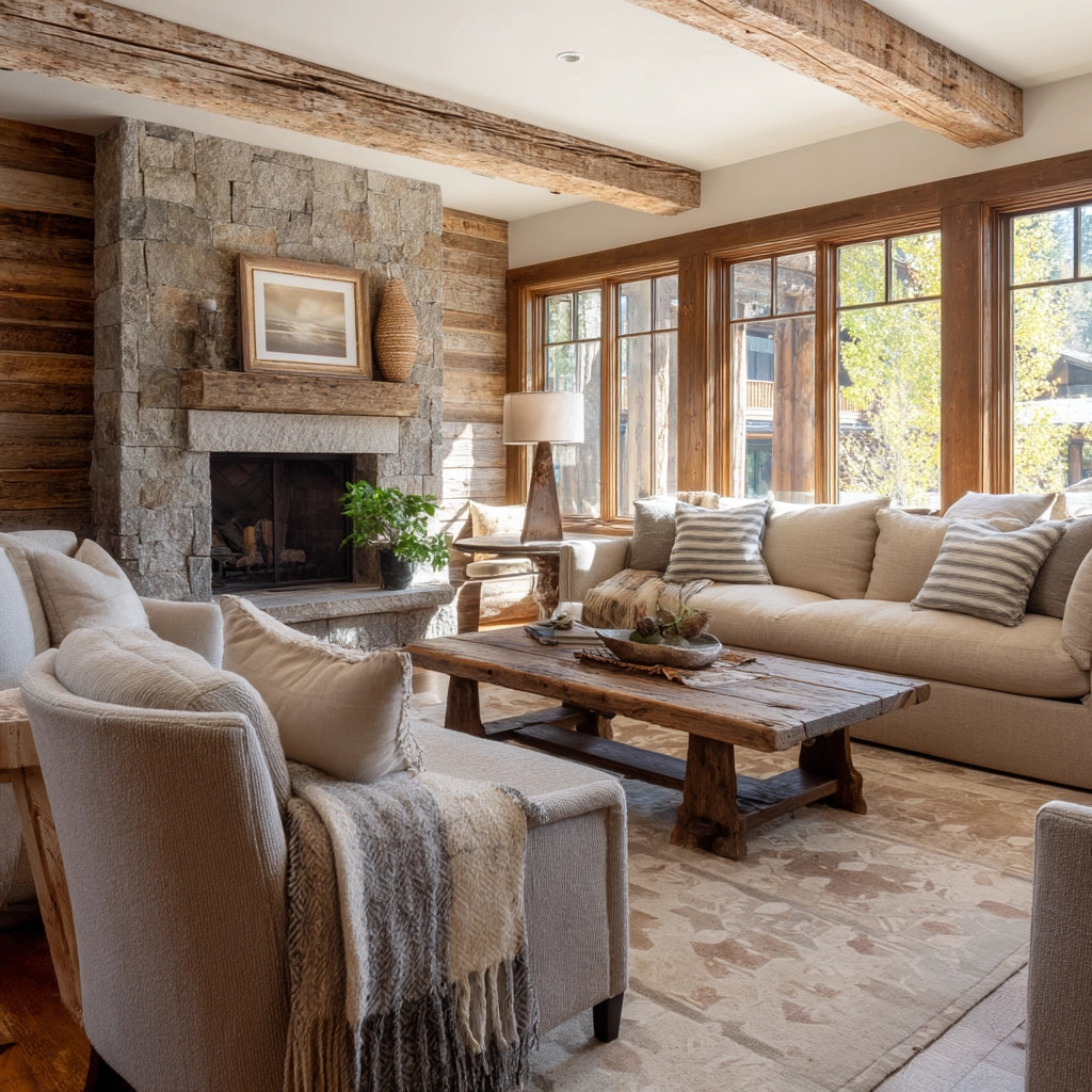 rustic living room 48