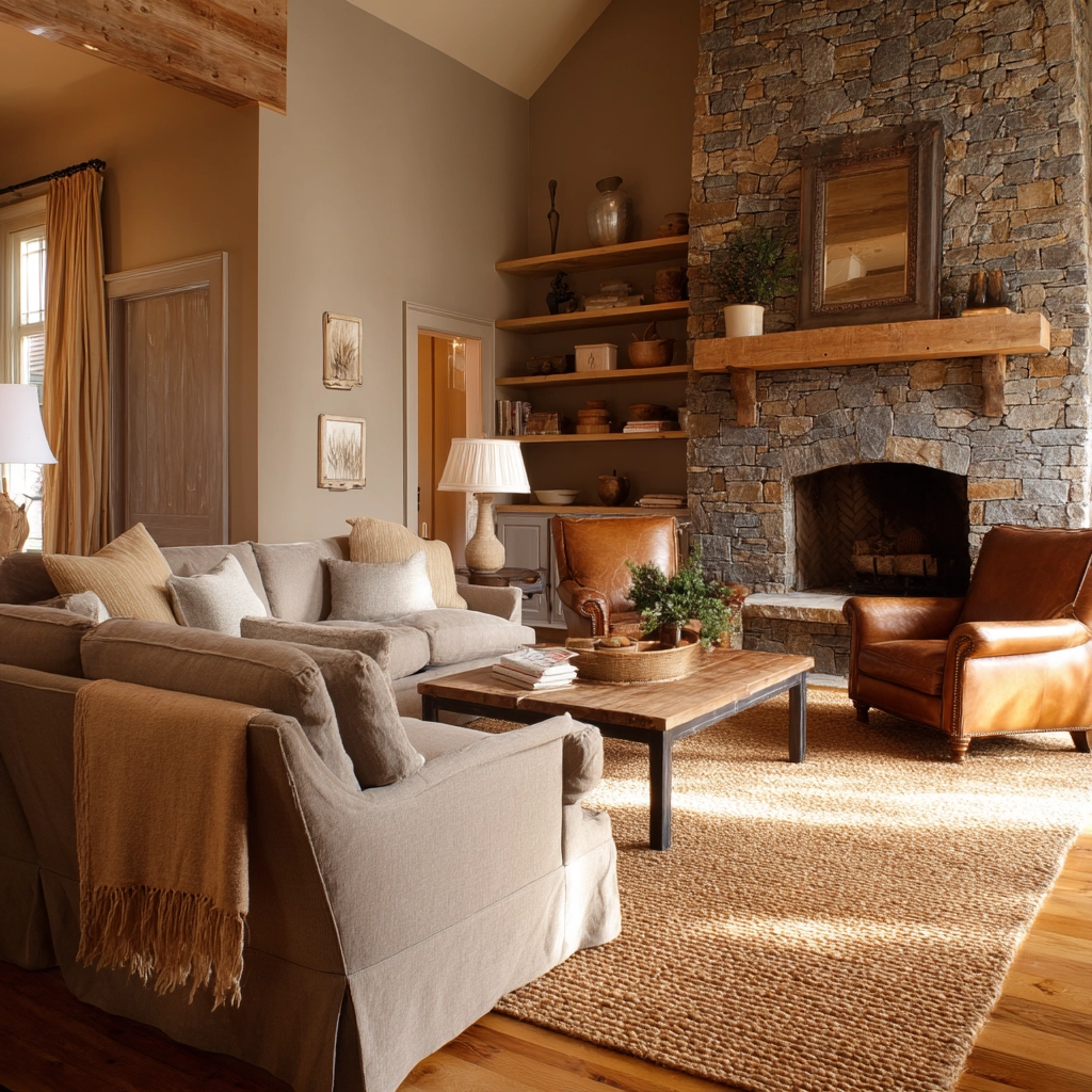 rustic living room ideas 21