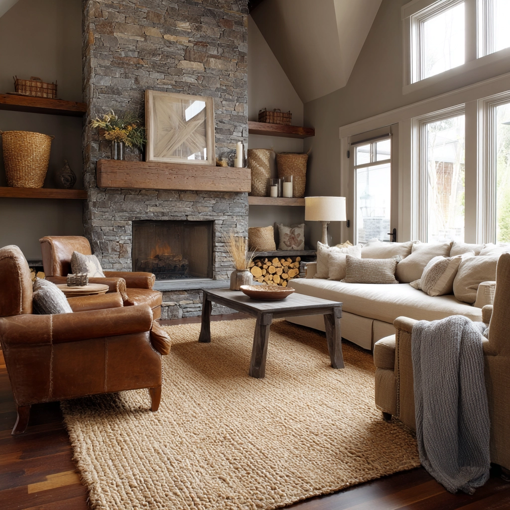 rustic living room ideas 23