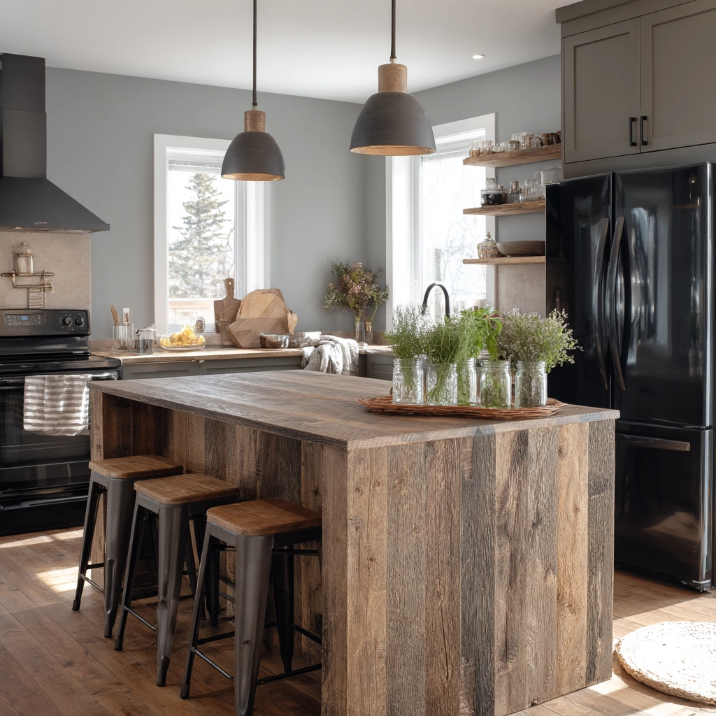rustic modern kitchen 43