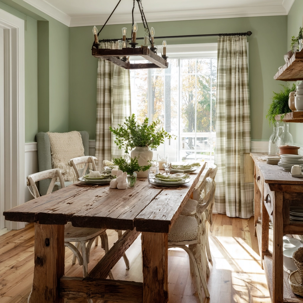 sage green dining room 11