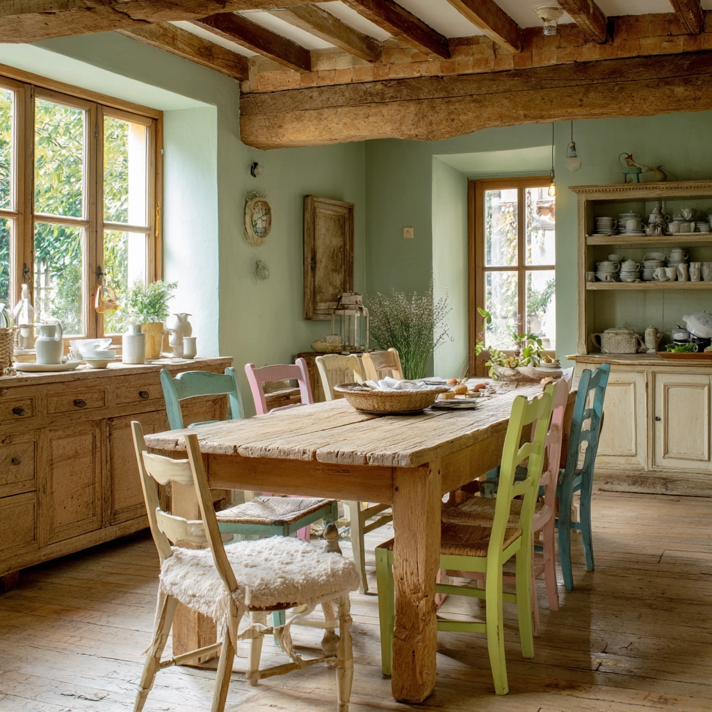 sage green dining room 22