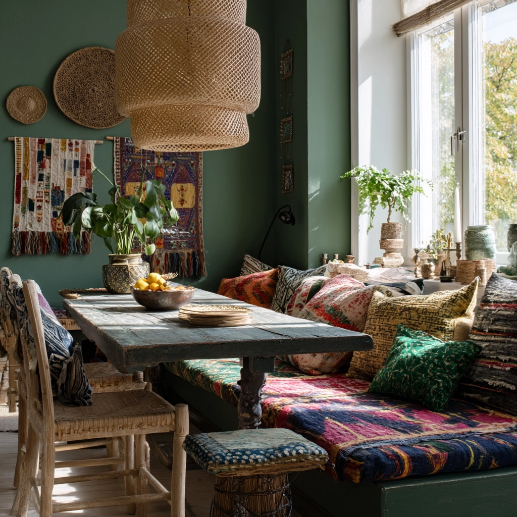 sage green dining room 27