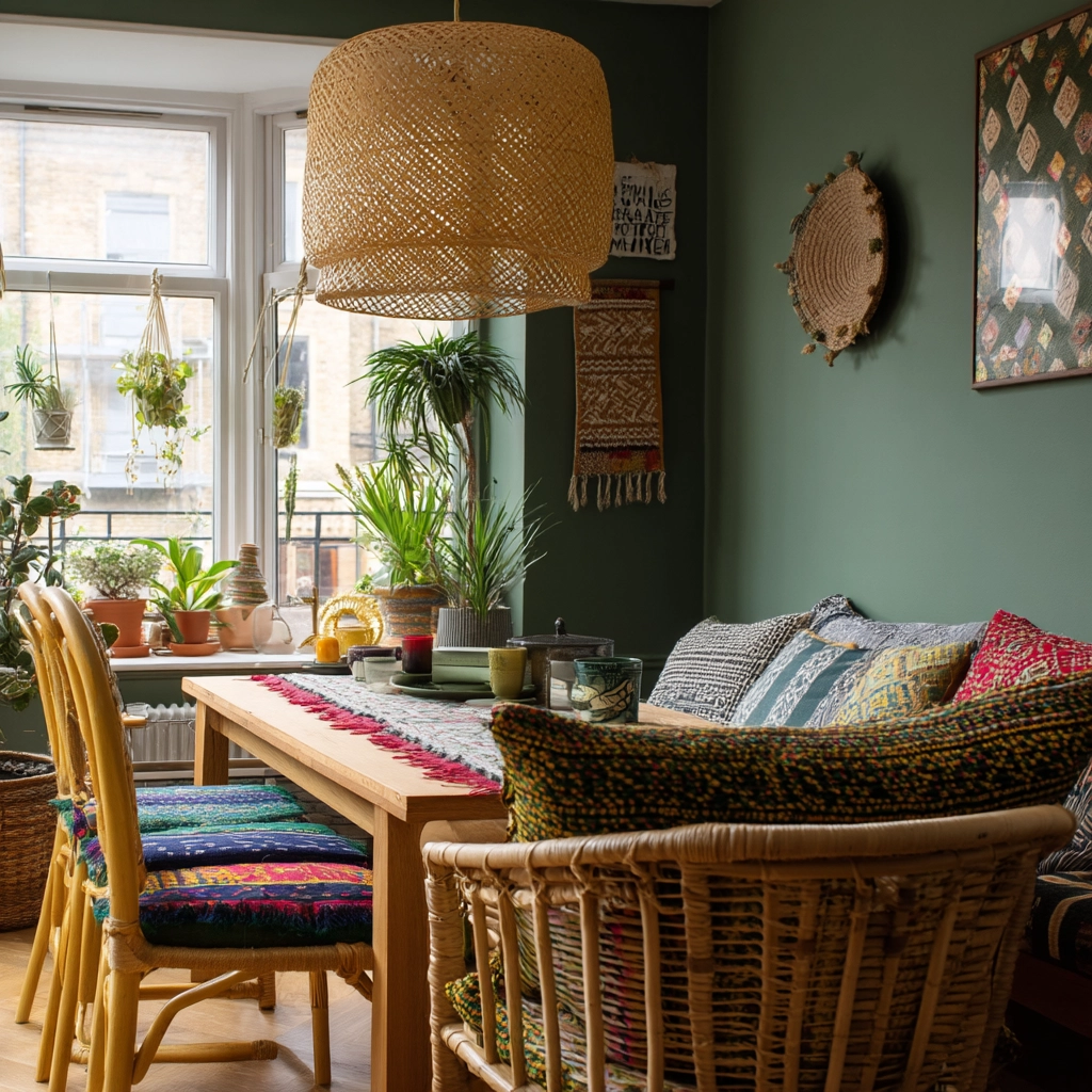 sage green dining room 28