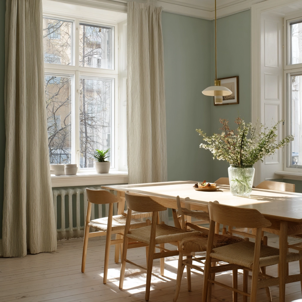 sage green dining room 42