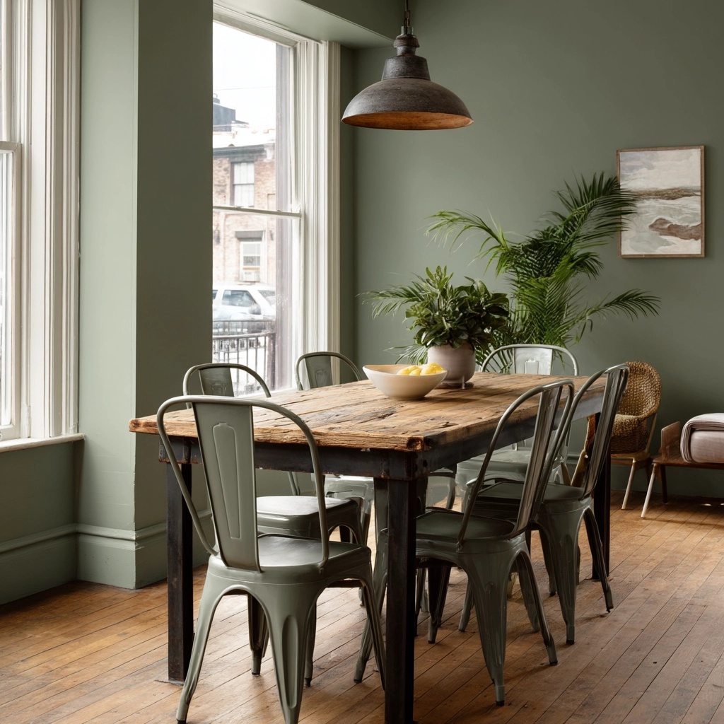 sage green dining room 51