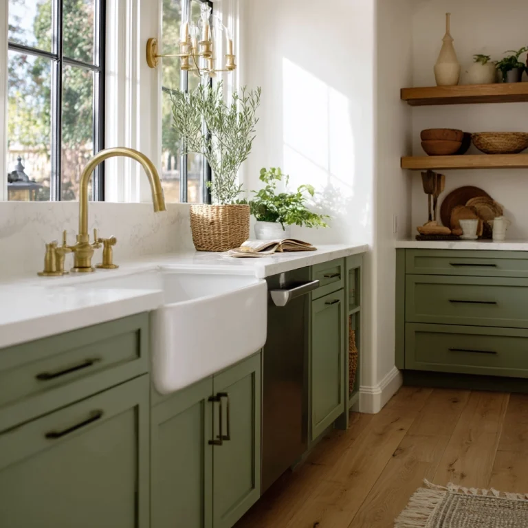 sage green kitchen 1