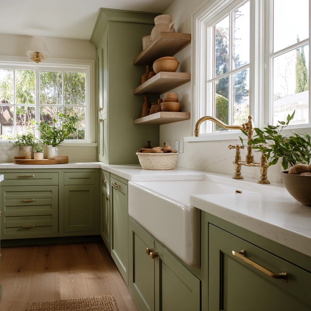 sage green kitchen 2