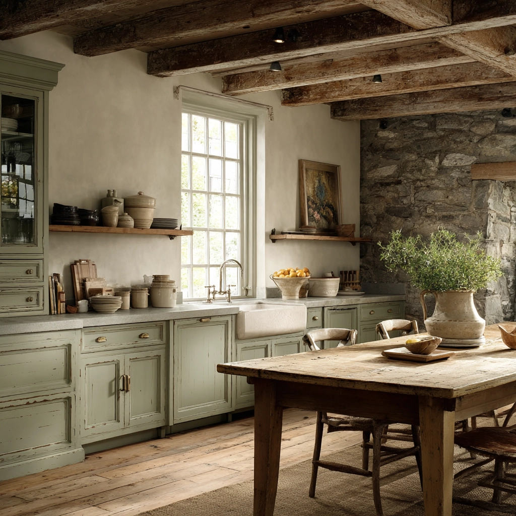 sage green kitchen 25