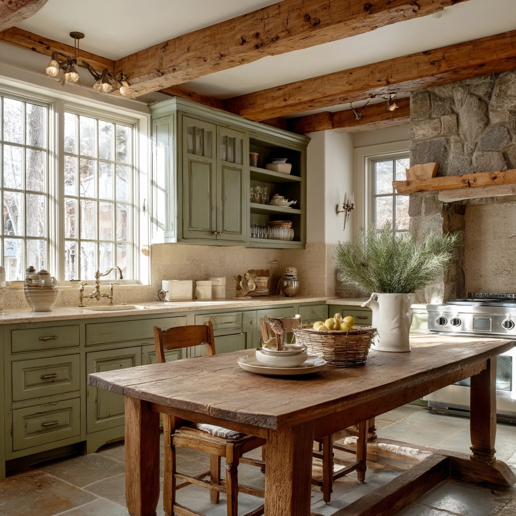 sage green kitchen 26