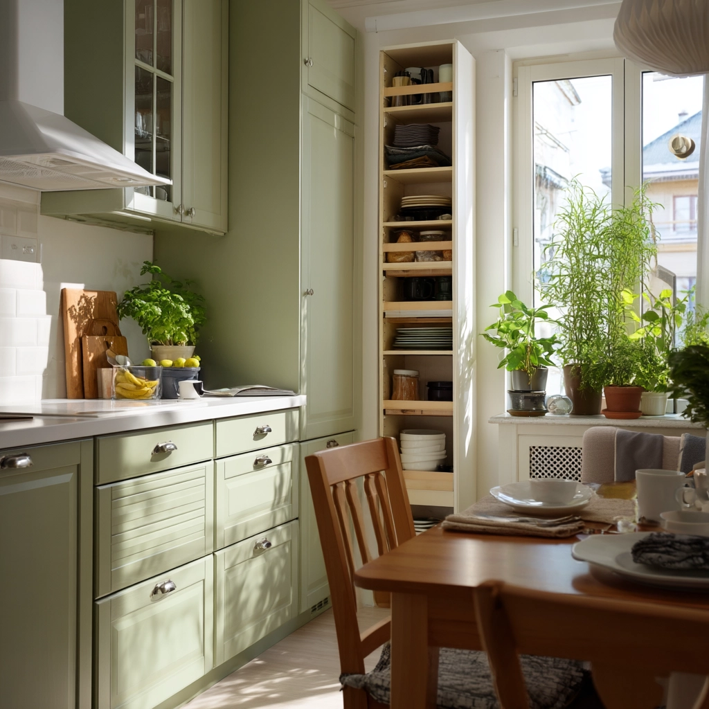 sage green kitchen 39
