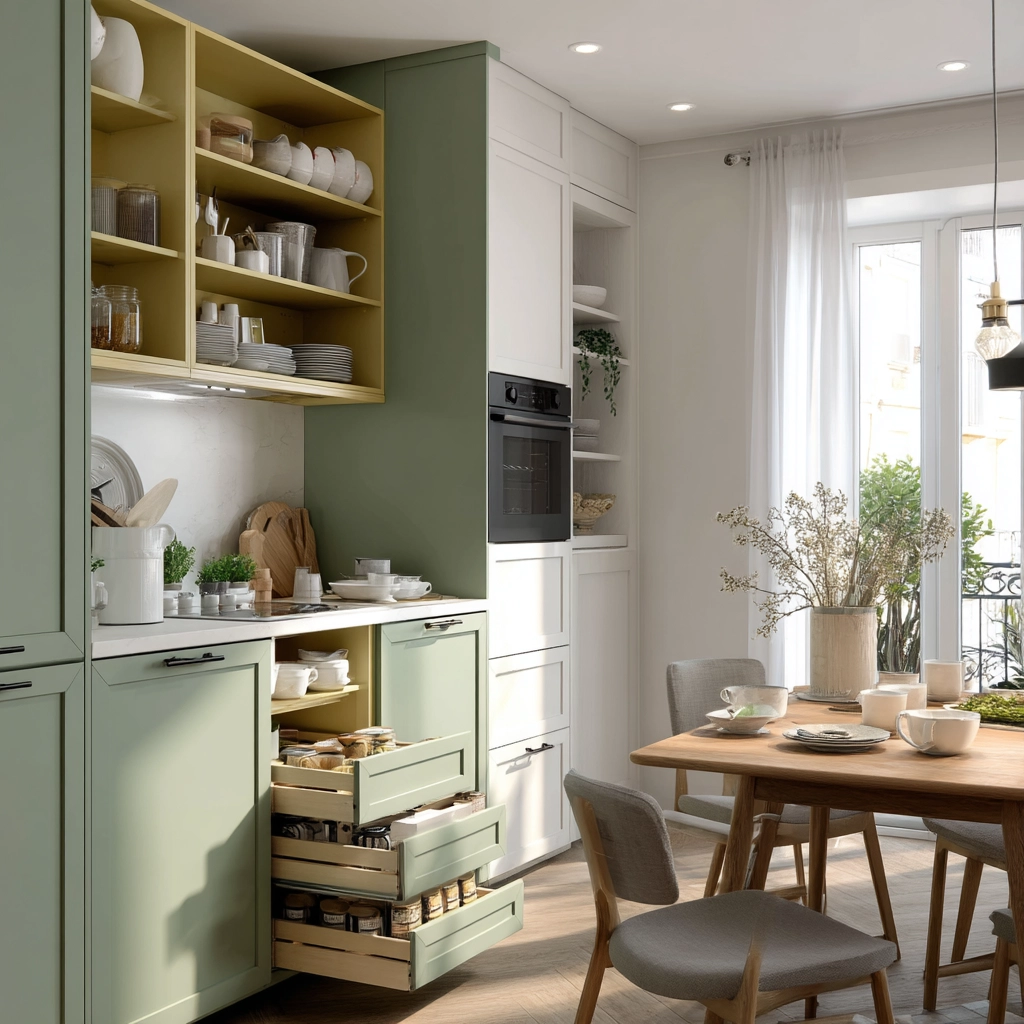 sage green kitchen 40