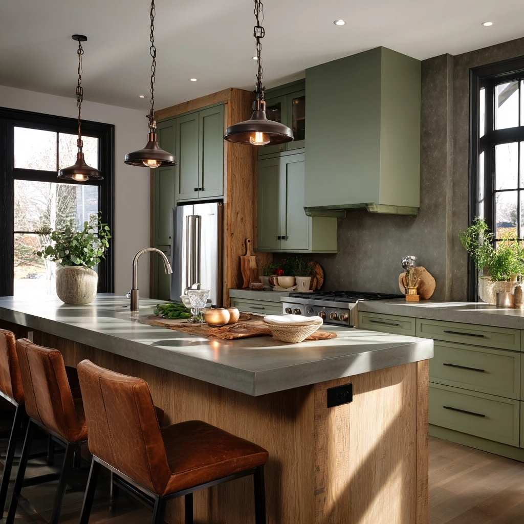 sage green kitchen 45