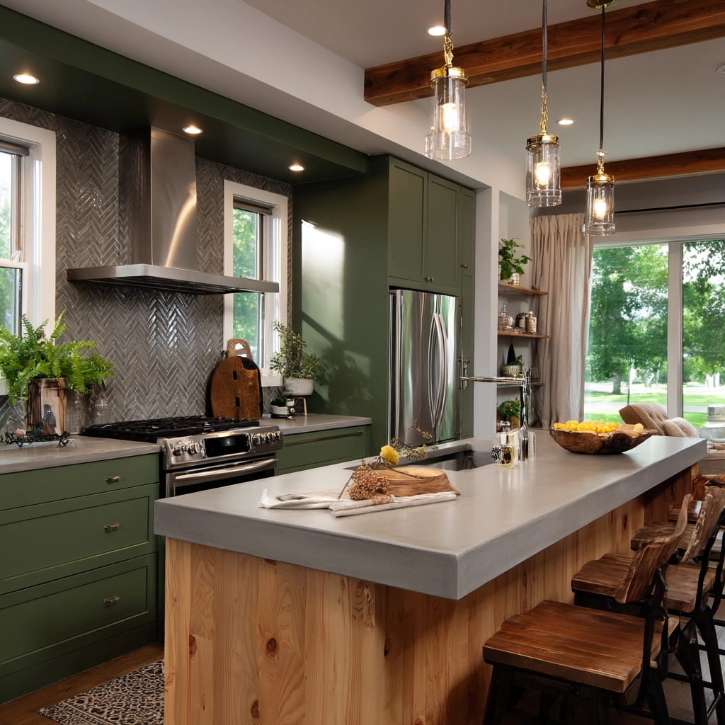 sage green kitchen 48