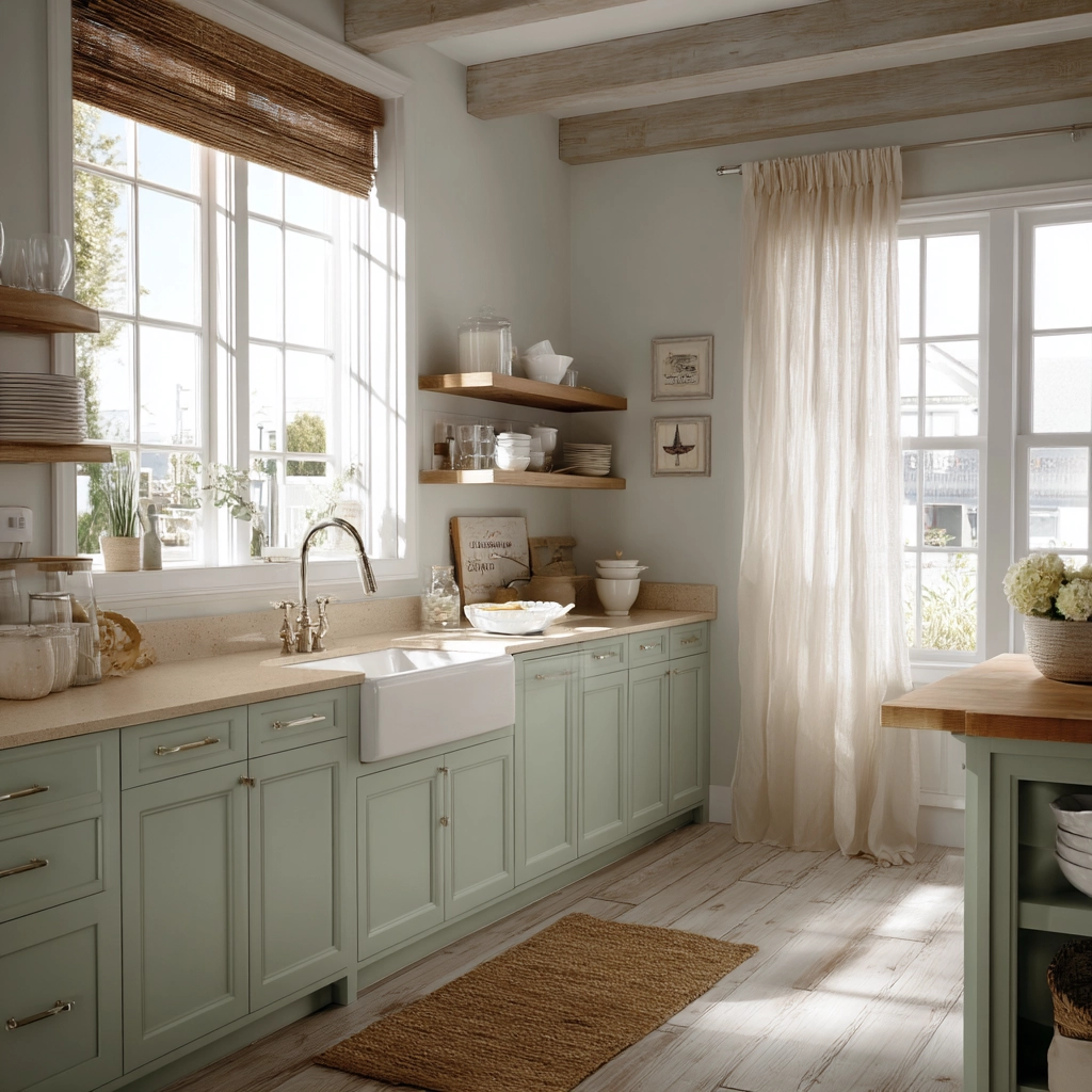 sage green kitchen 50