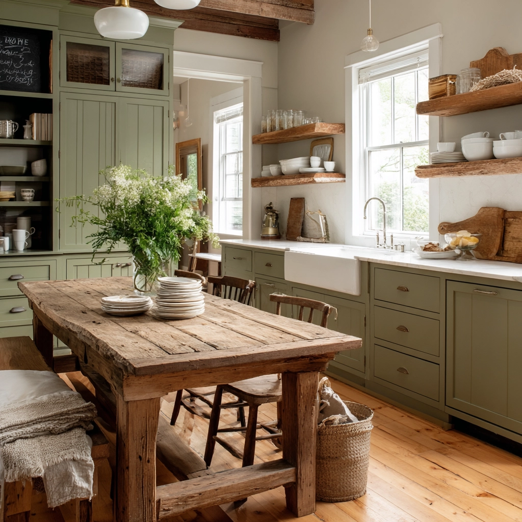 sage green kitchen 53