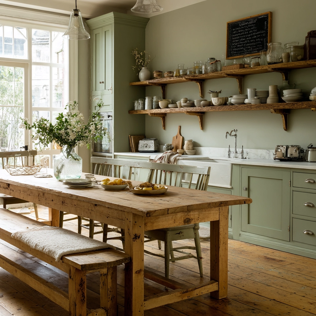 sage green kitchen 55