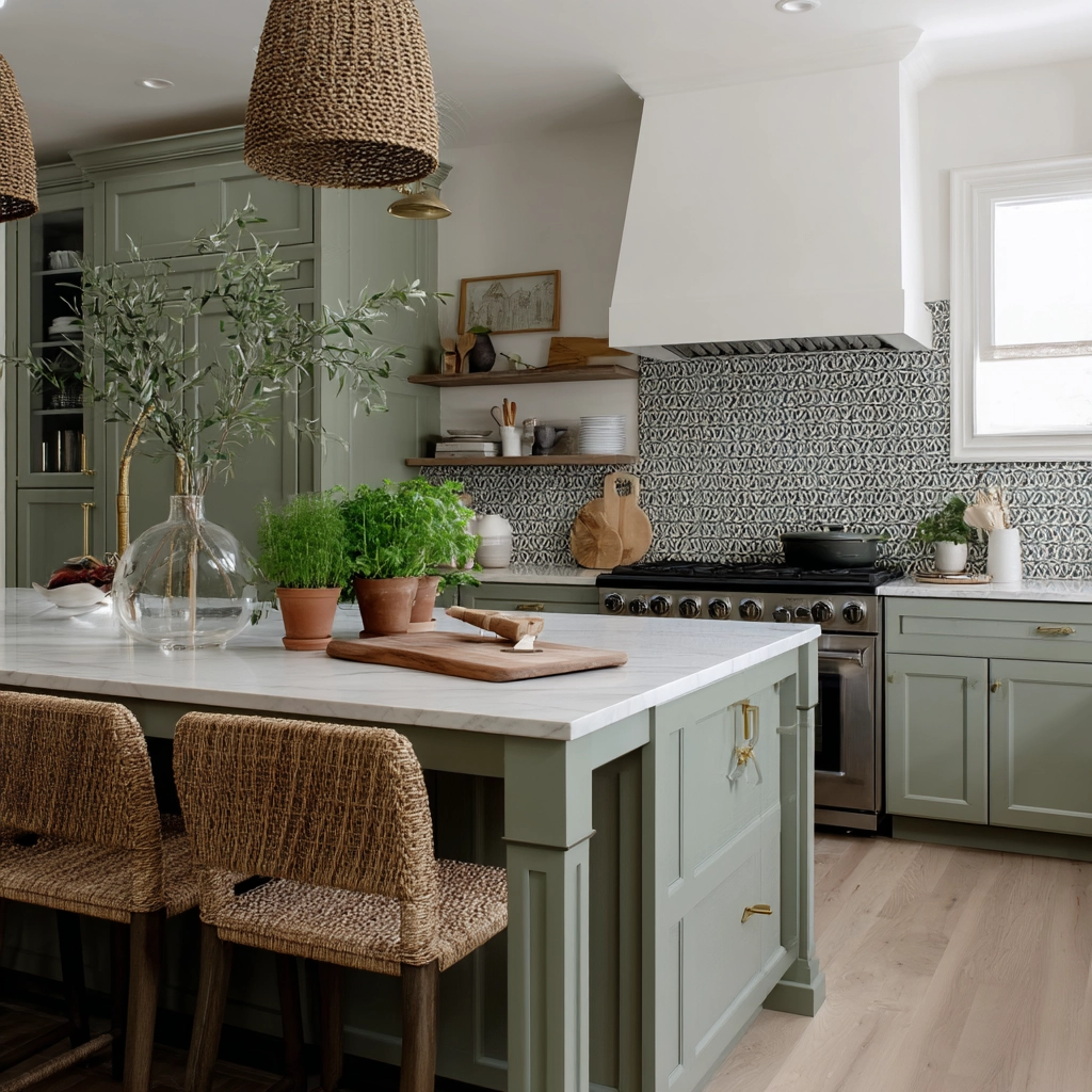 sage green kitchen 57