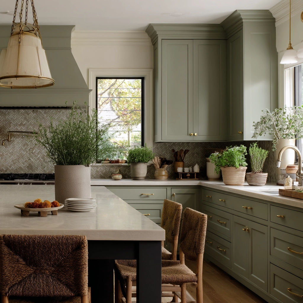 sage green kitchen 58