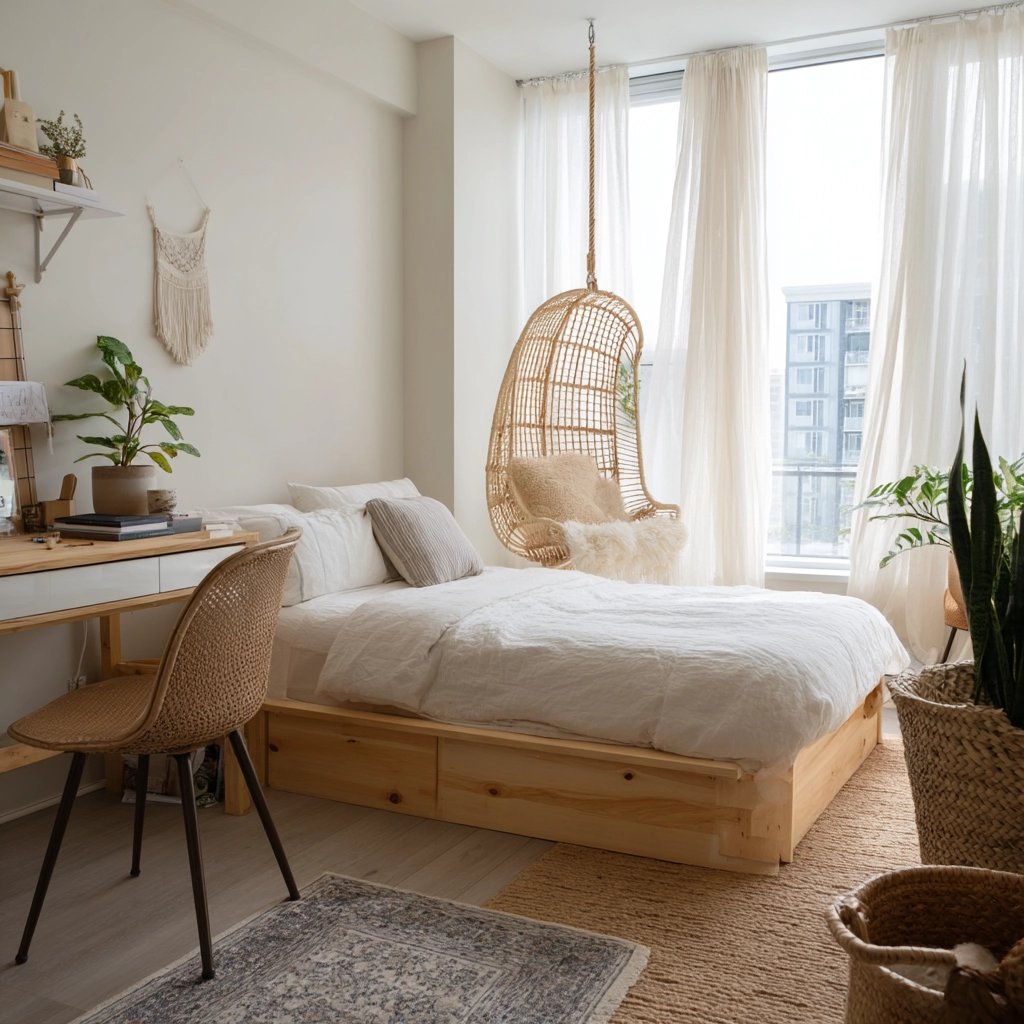 scandi boho bedroom 22