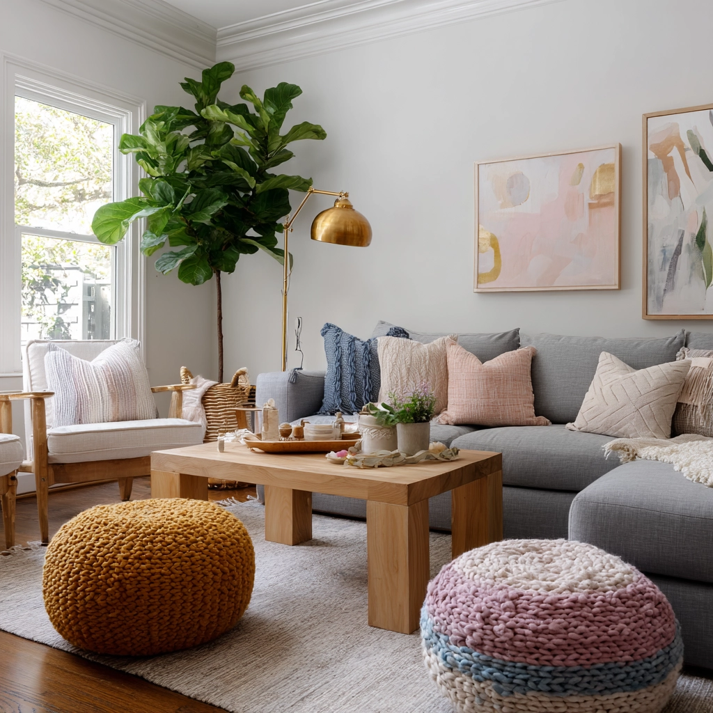 scandi boho living room 10