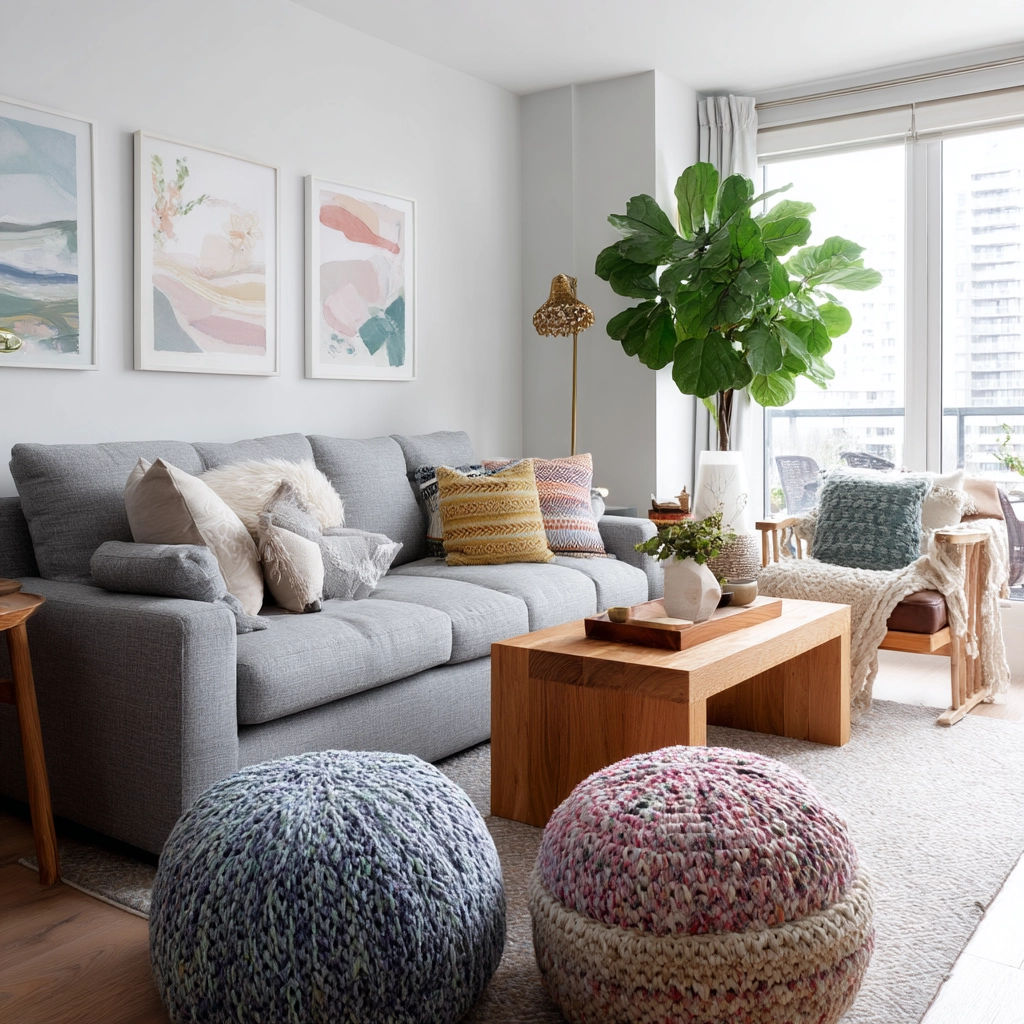 scandi boho living room 11