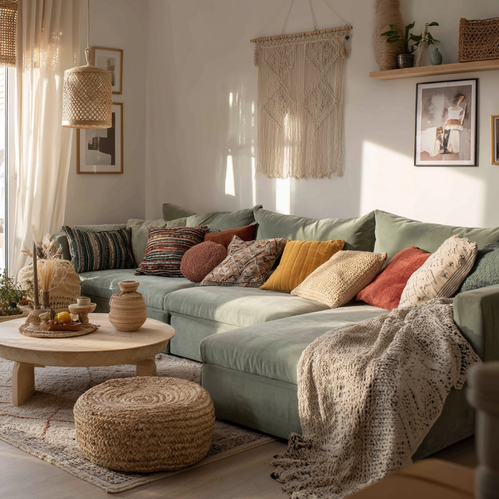 scandi boho living room 25
