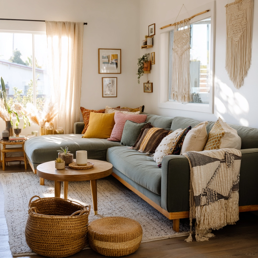 scandi boho living room 26