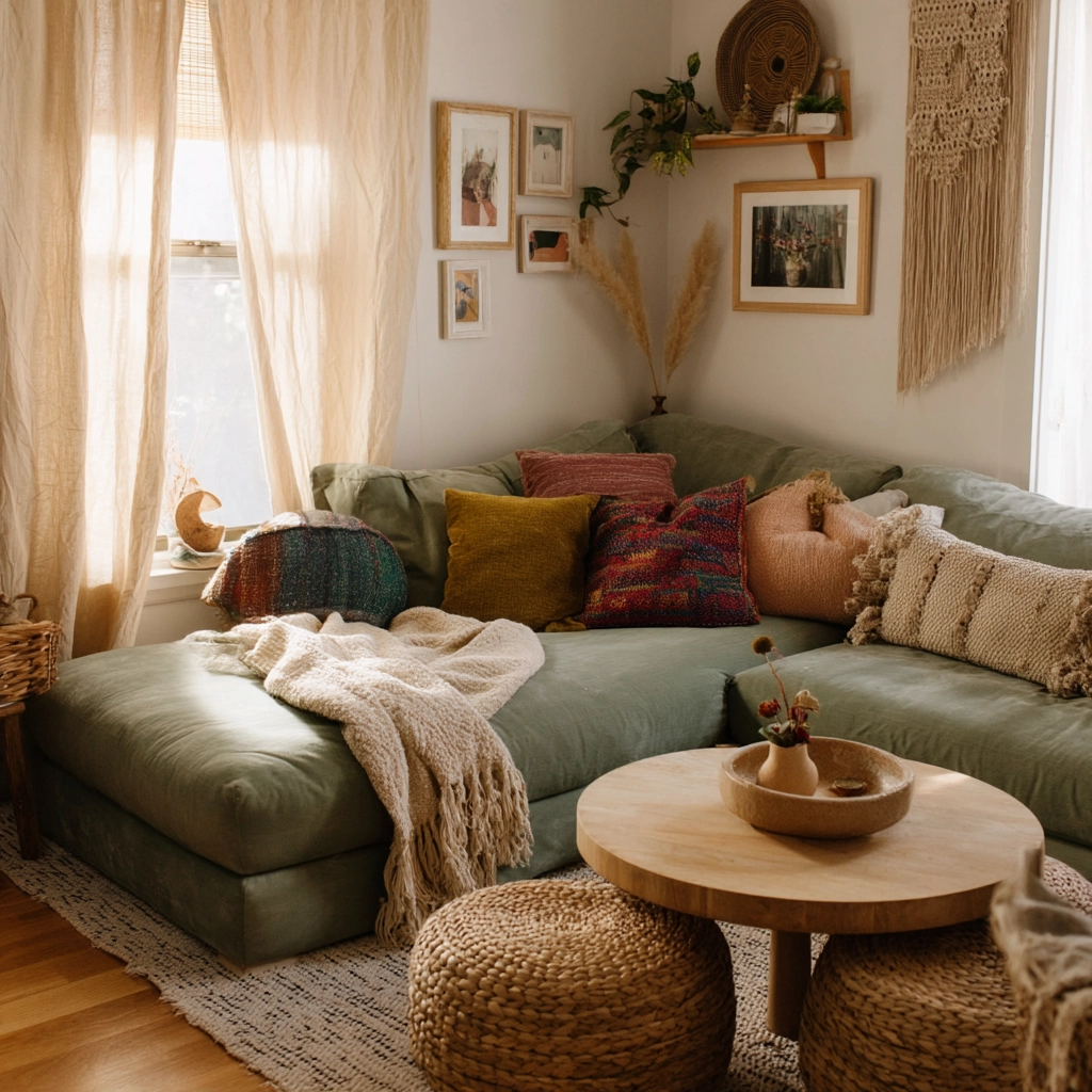 scandi boho living room 28