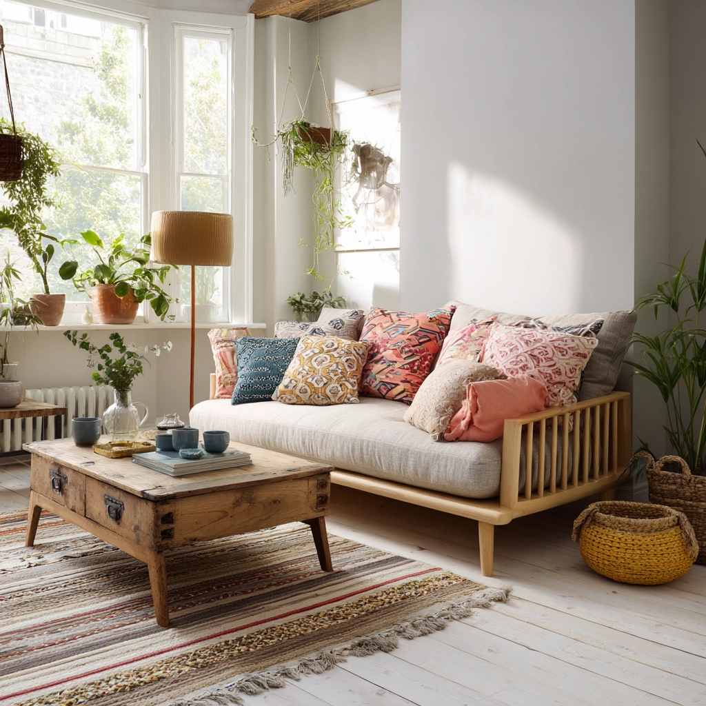 scandi boho living room 29