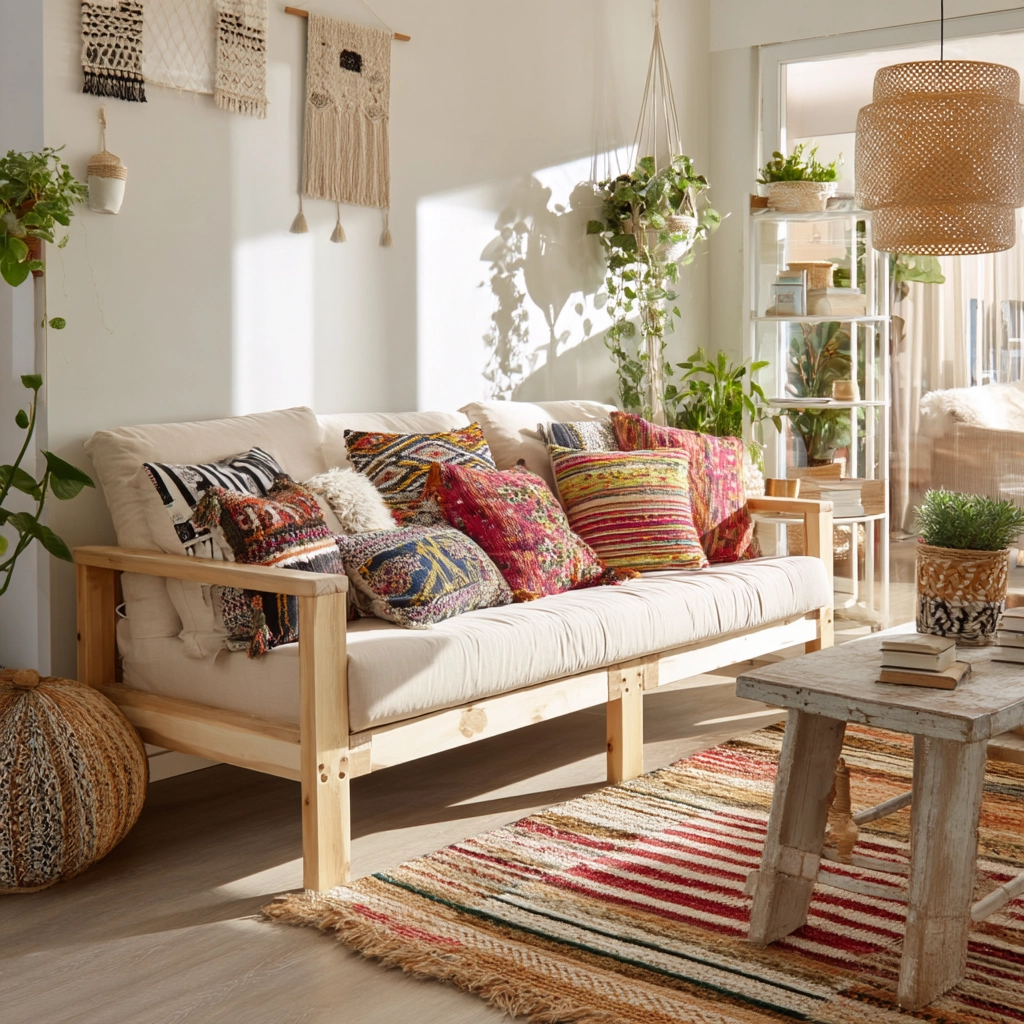 scandi boho living room 31