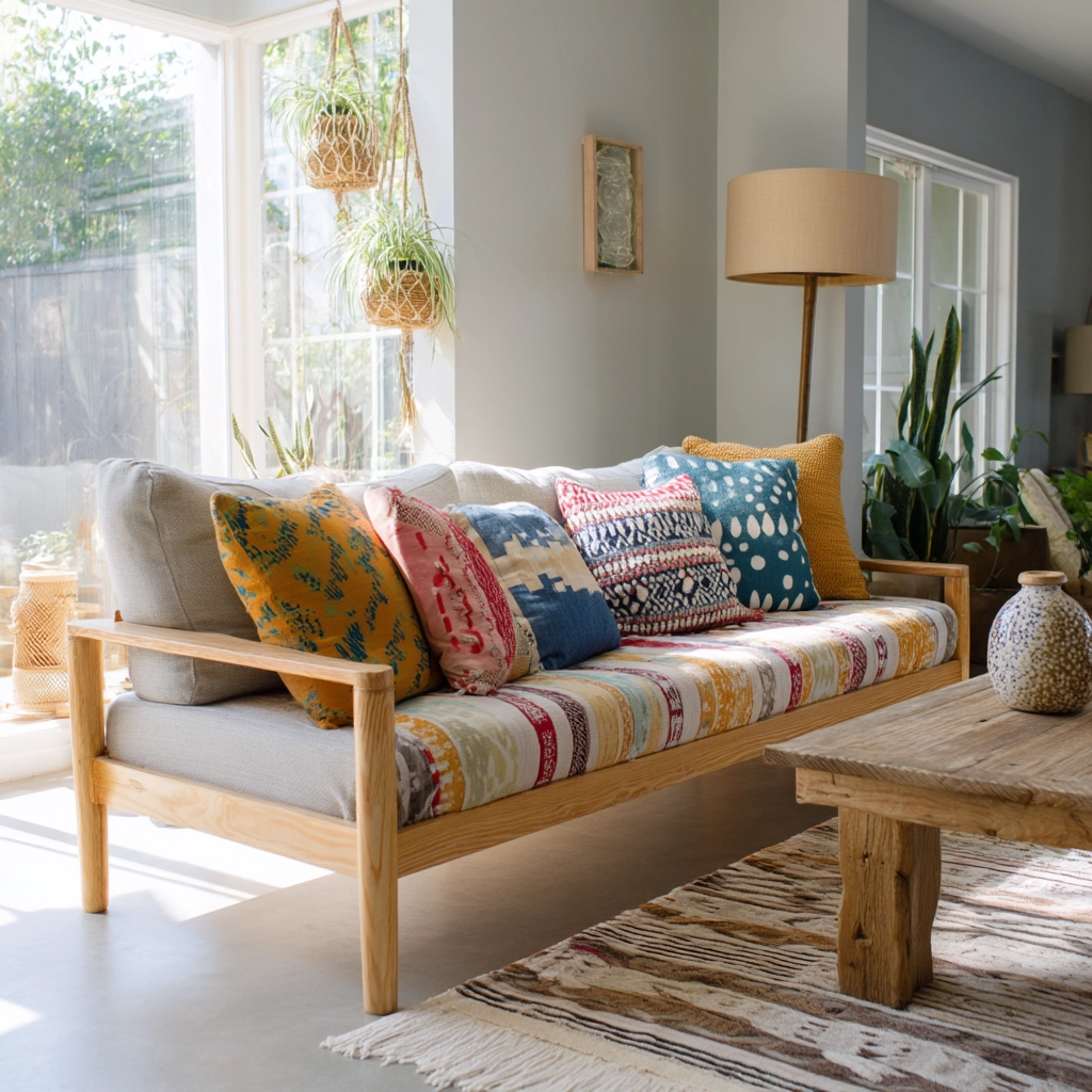scandi boho living room 32