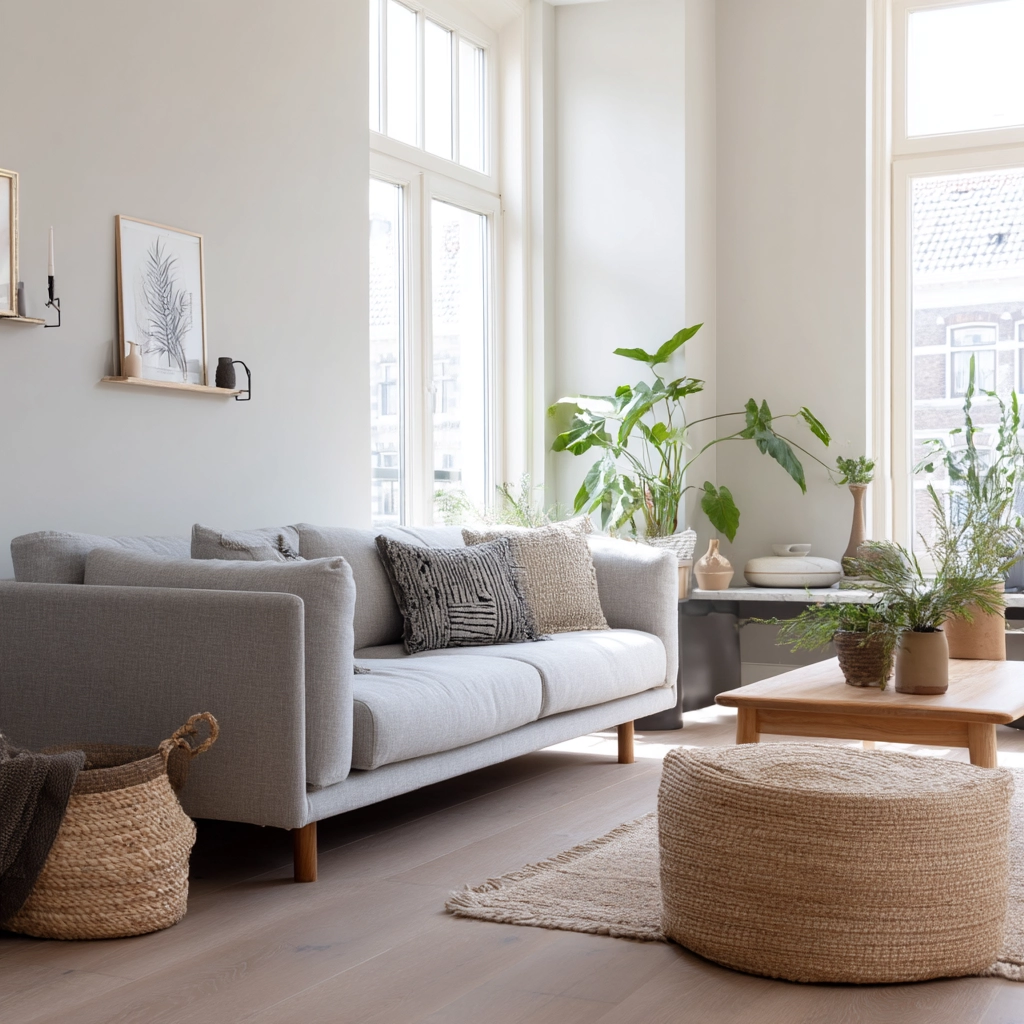 scandi boho living room 34