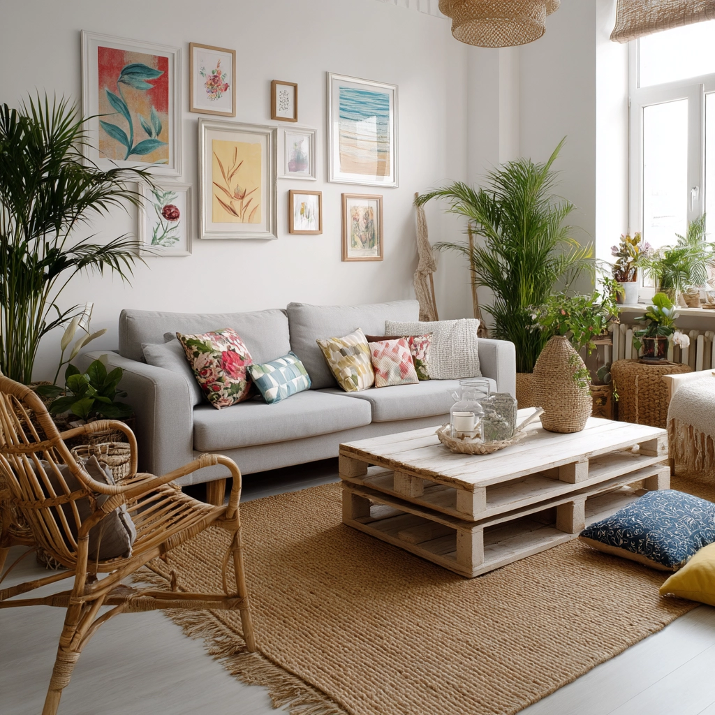 scandi boho living room 37