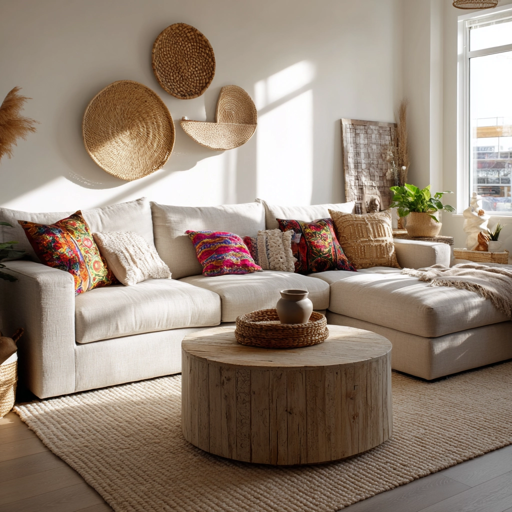 scandi boho living room 42