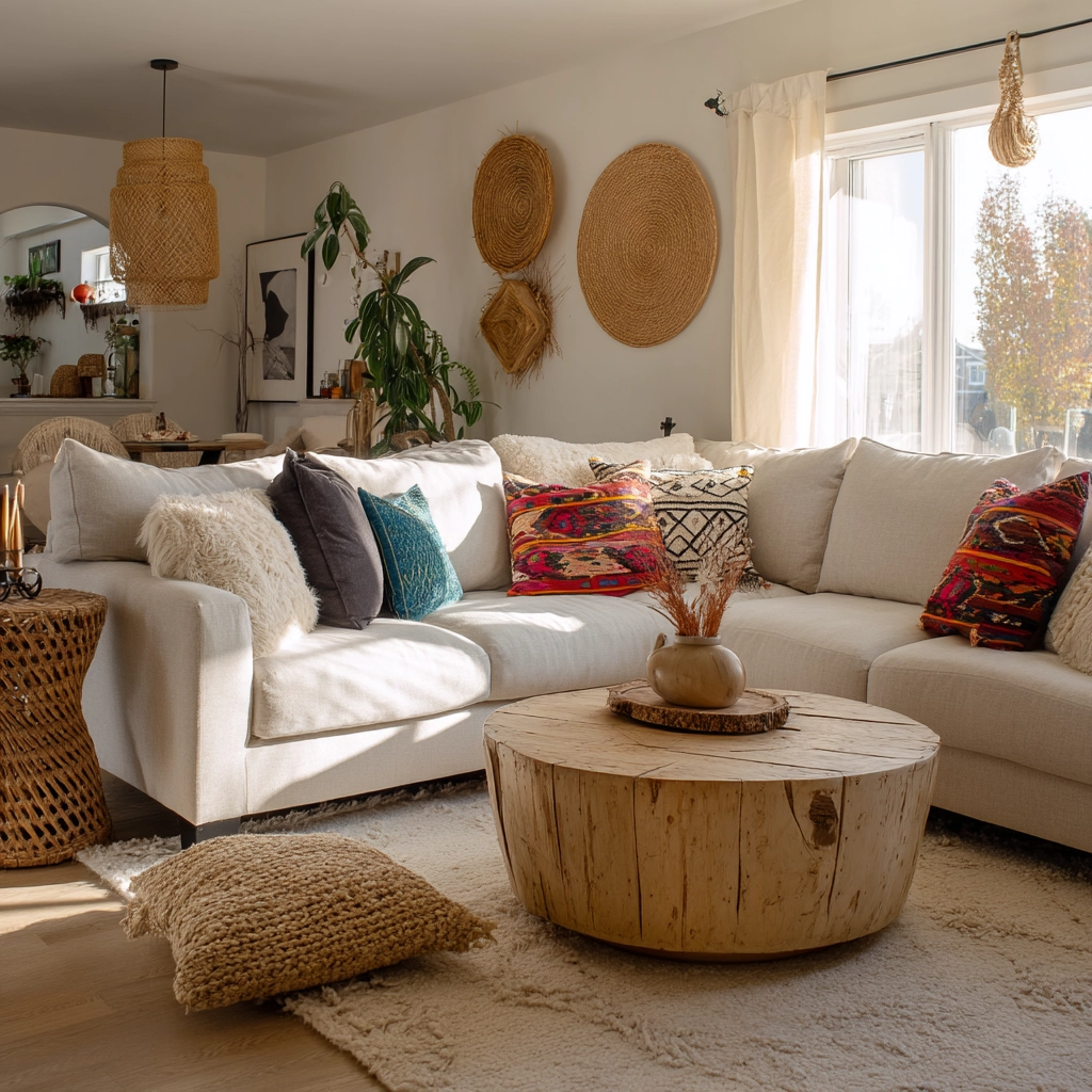 scandi boho living room 43