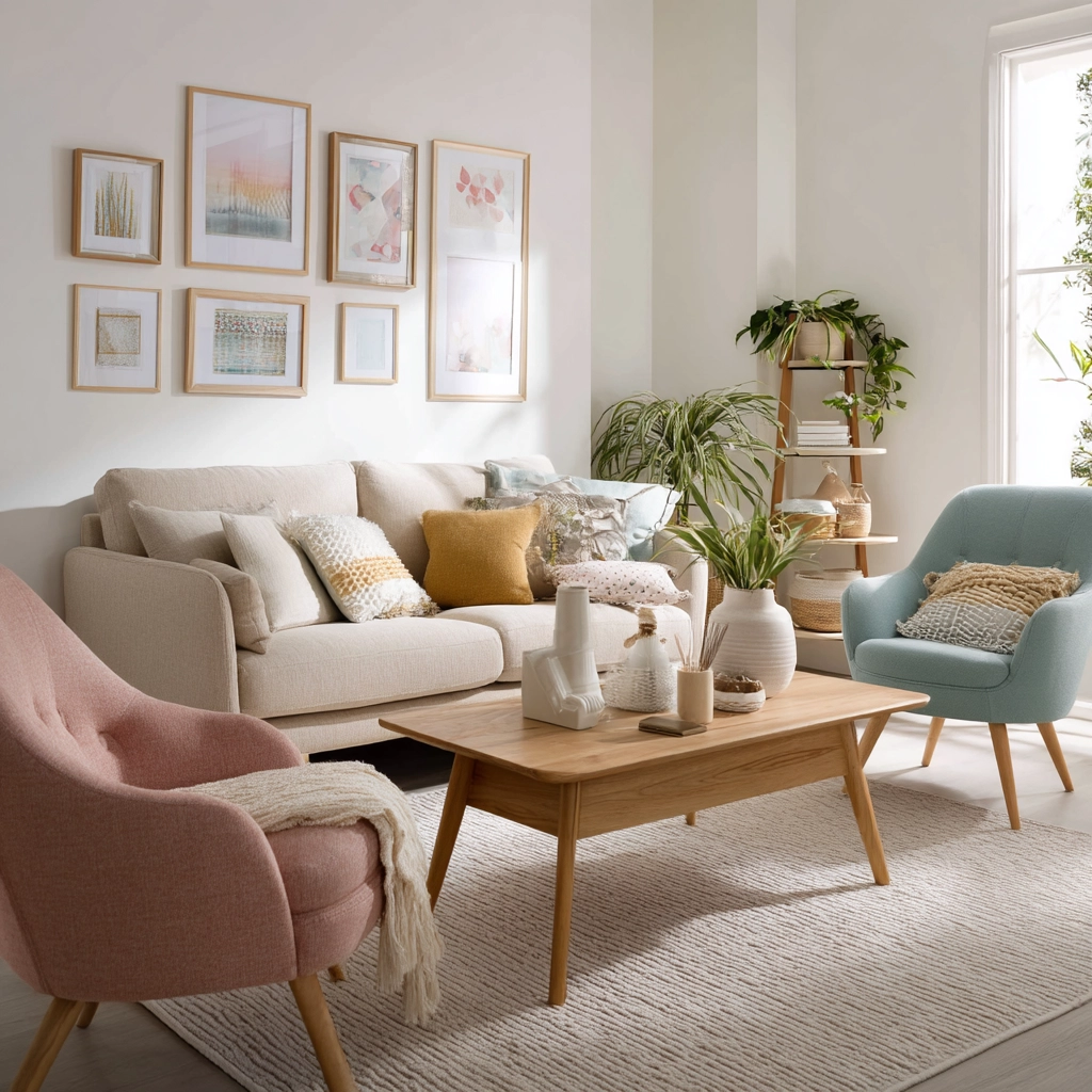 scandi boho living room 45