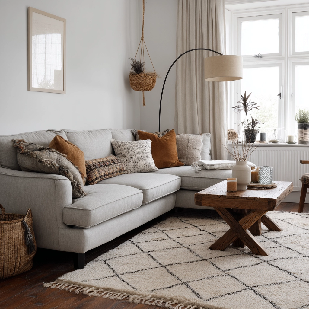 scandi boho living room 49