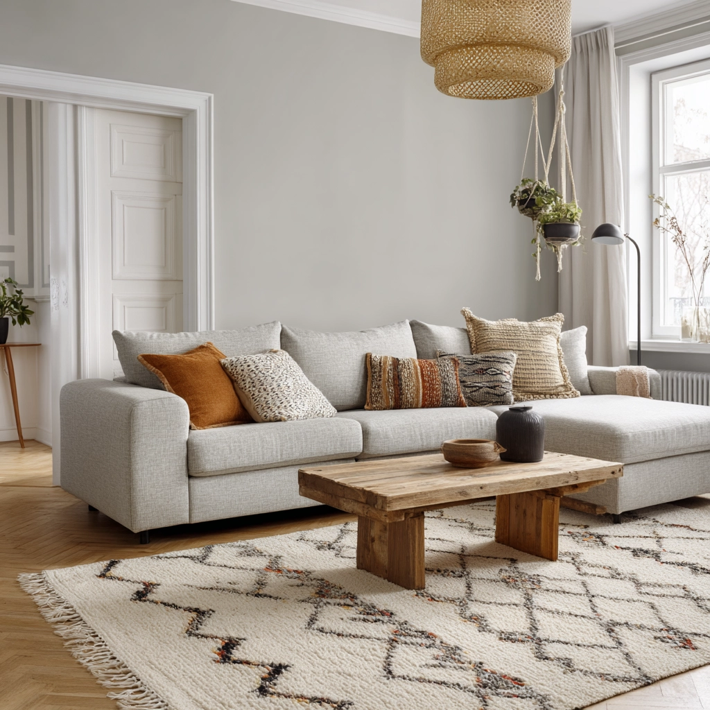 scandi boho living room 51