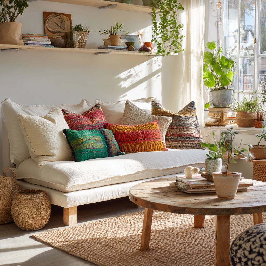 scandi boho living room 53