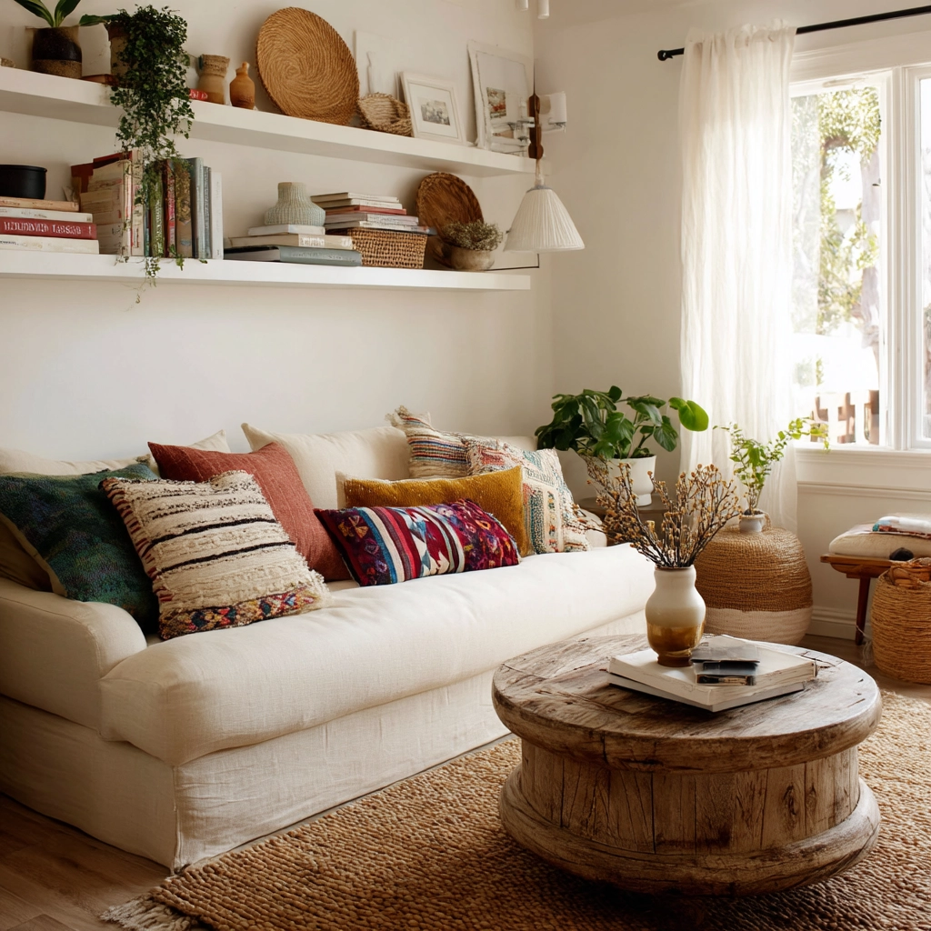 scandi boho living room 55