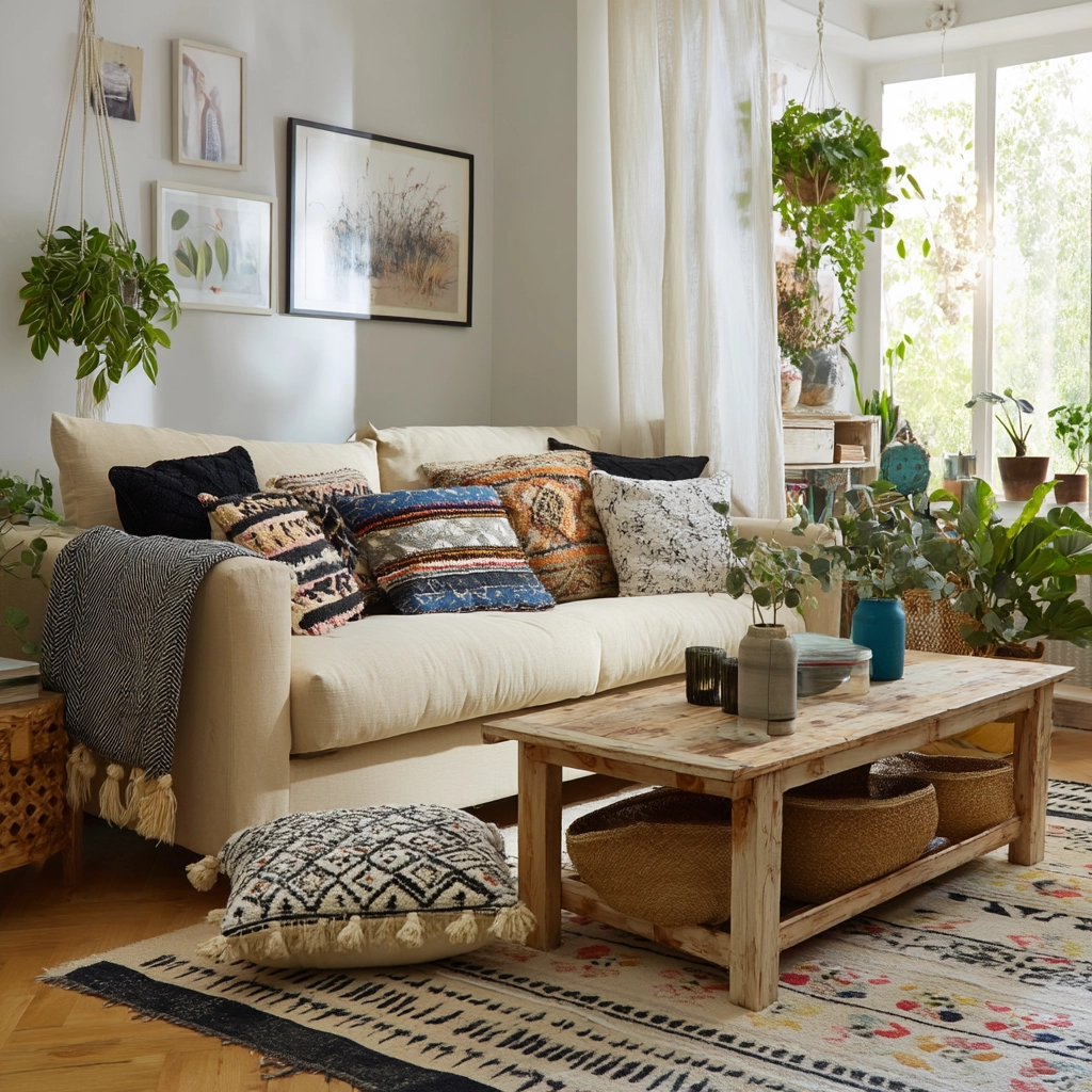 scandi boho living room 57