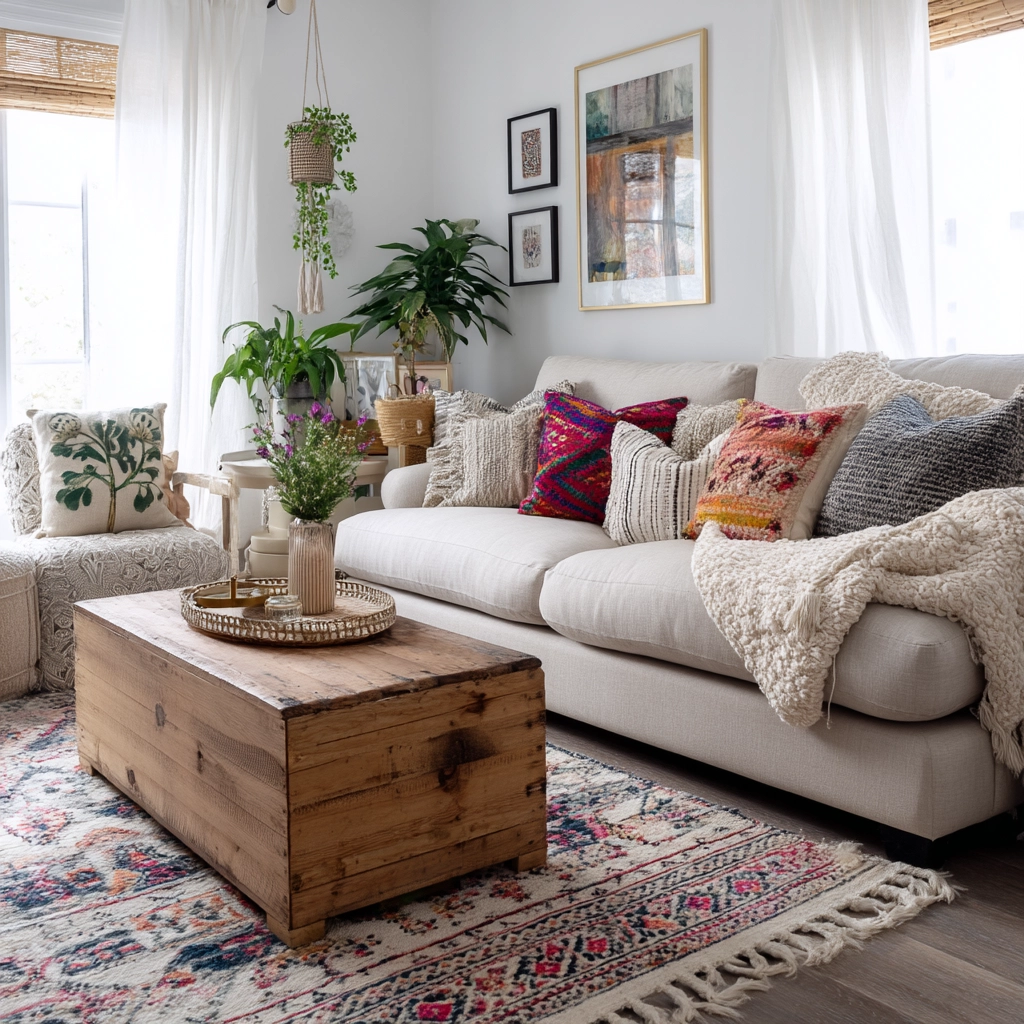 scandi boho living room 58