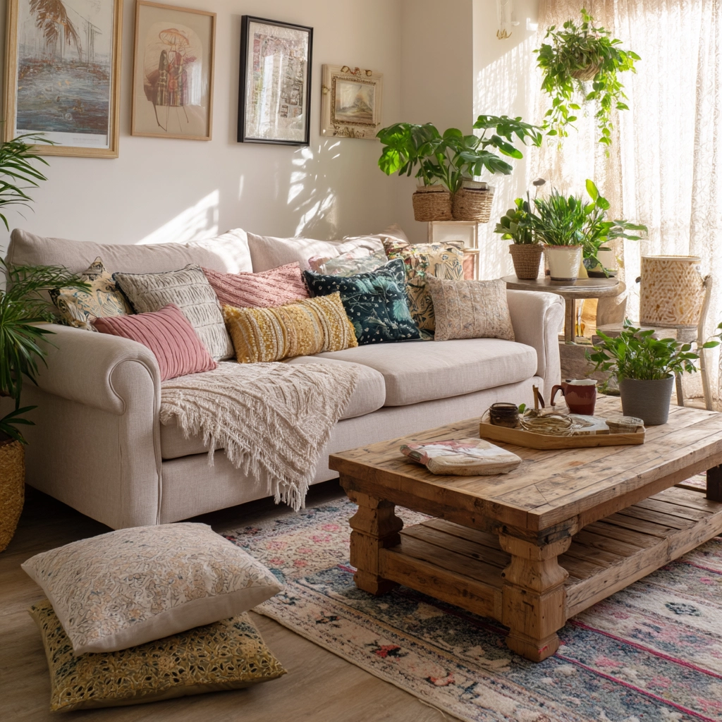 scandi boho living room 59