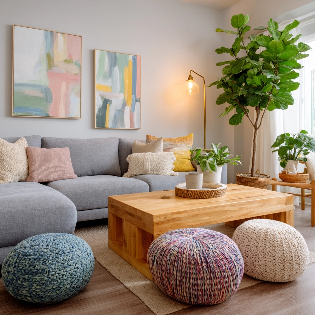 scandi boho living room 9