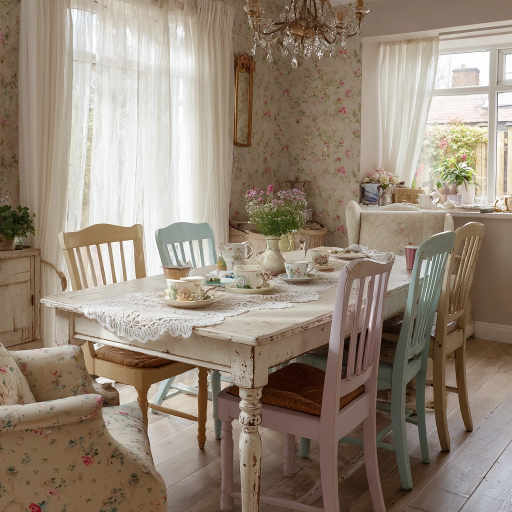 shabby chic dining room 1