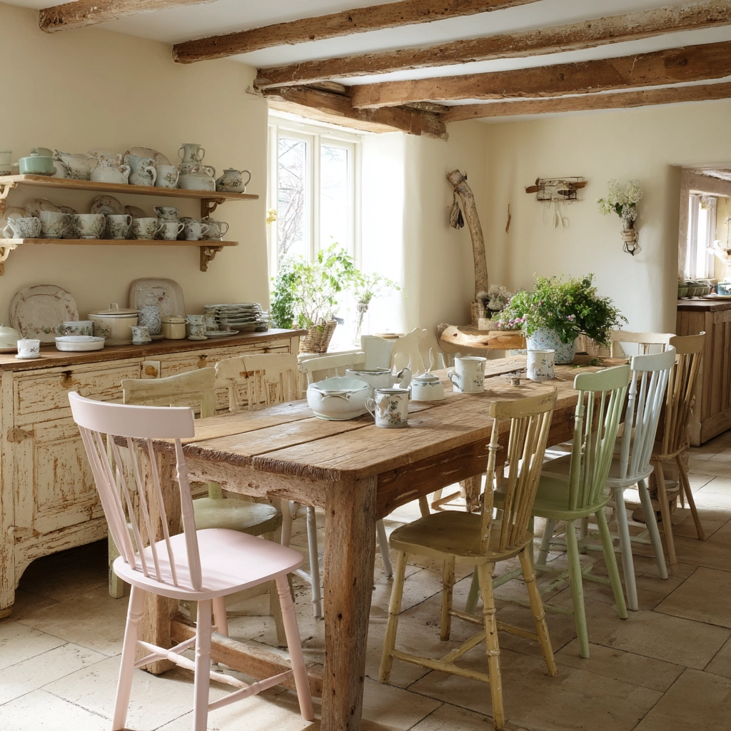 shabby chic dining room 11