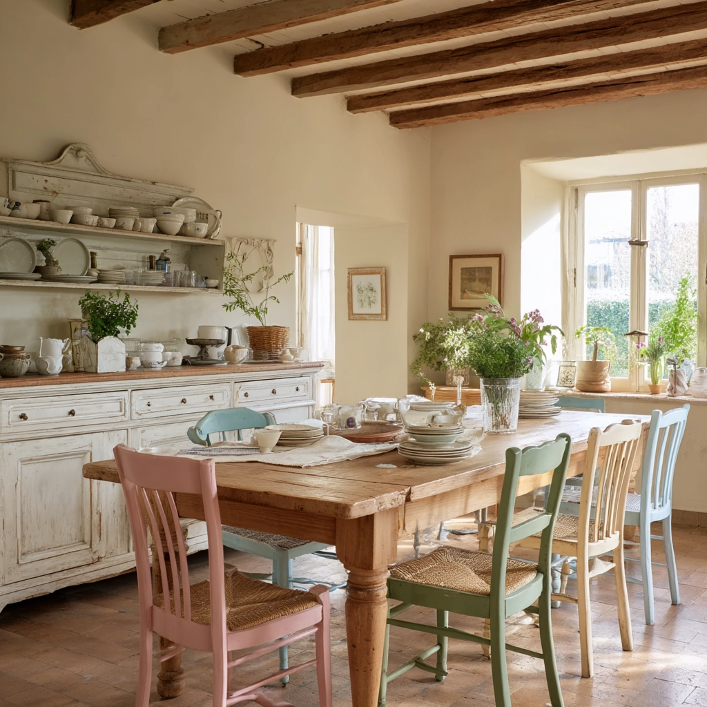 shabby chic dining room 12