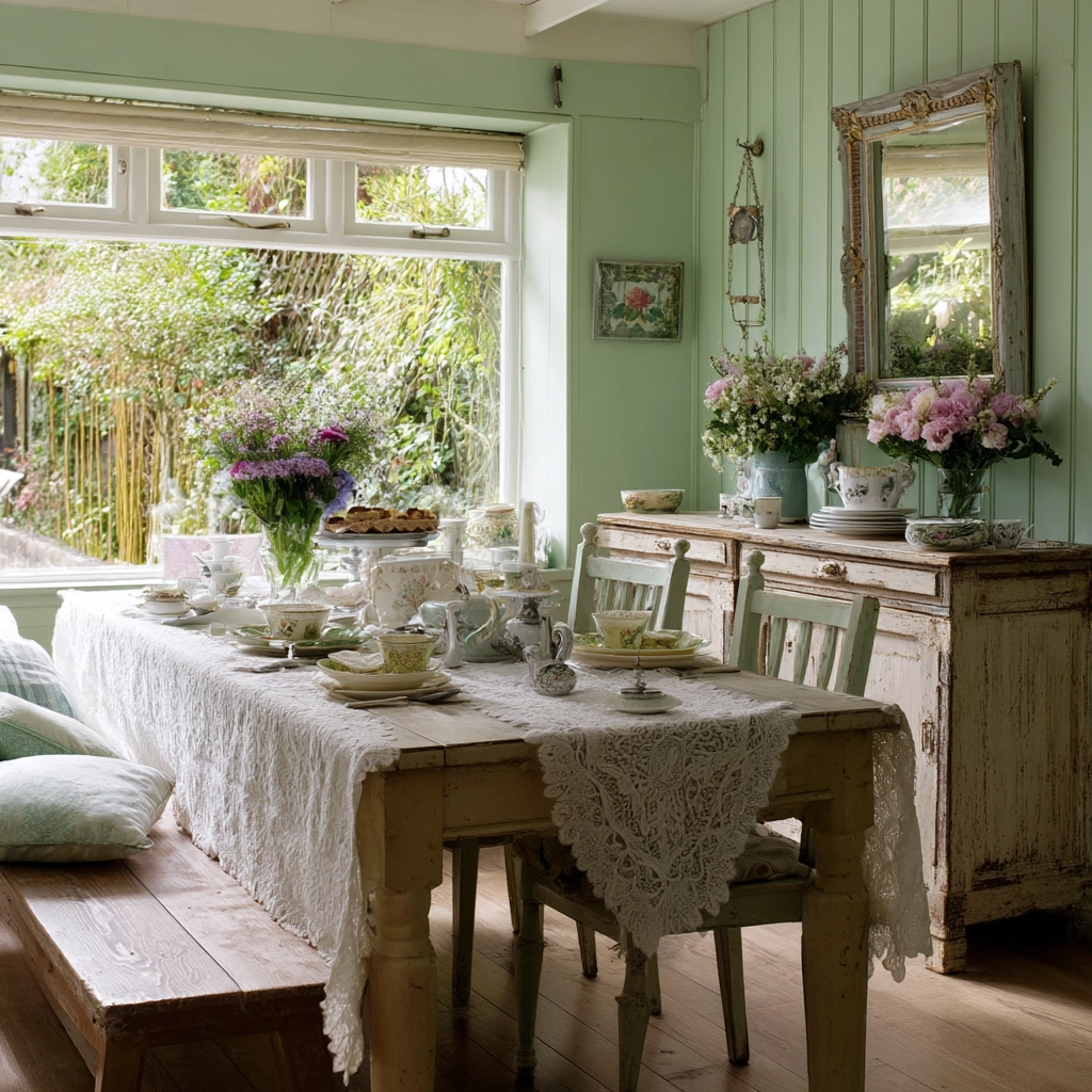 shabby chic dining room 14